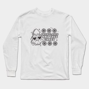 Snowflakes And Tree Cakes Long Sleeve T-Shirt